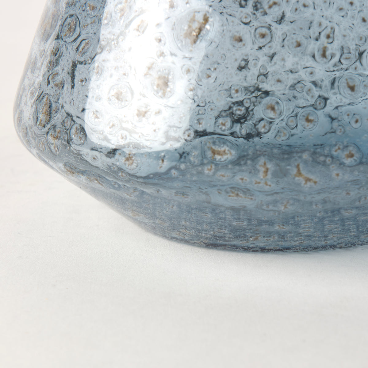 Robyn Blue Short Glass Vase - Ornate Home