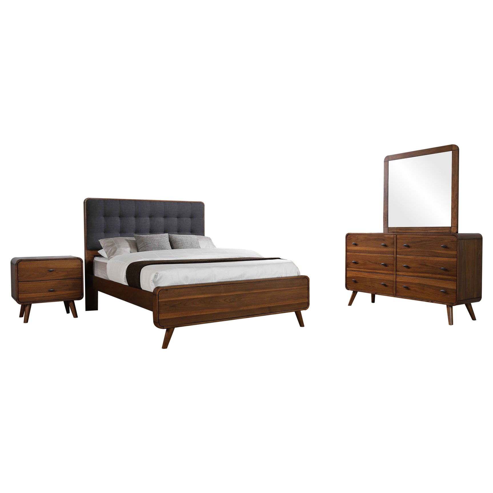 Robyn Dark Walnut 4-piece Full Bedroom Set - Ornate Home