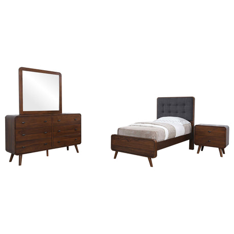 Robyn Dark Walnut 4-piece Twin Bedroom Set - Ornate Home