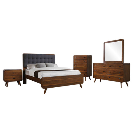 Robyn Dark Walnut 5-piece Full Bedroom Set - Ornate Home