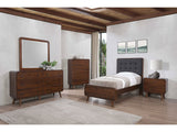 Robyn Dark Walnut 5-piece Twin Bedroom Set - Ornate Home