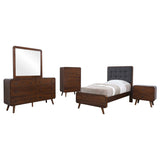 Robyn Dark Walnut 5-piece Twin Bedroom Set - Ornate Home
