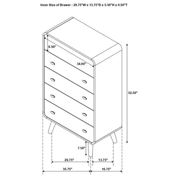 Robyn Dark Walnut Chest - Ornate Home