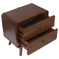 Robyn Dark Walnut Nightstand - Ornate Home