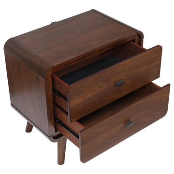 Robyn Dark Walnut Nightstand - Ornate Home