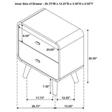 Robyn Dark Walnut Nightstand - Ornate Home