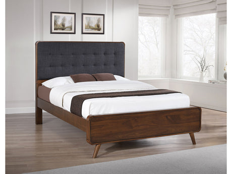 Robyn Dark Walnut Wood Full Platform Bed - Ornate Home