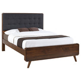 Robyn Dark Walnut Wood Full Platform Bed - Ornate Home