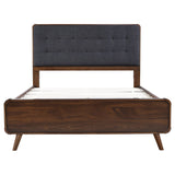 Robyn Dark Walnut Wood Full Platform Bed - Ornate Home