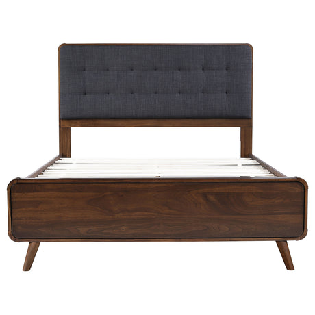 Robyn Dark Walnut Wood Full Platform Bed - Ornate Home