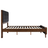 Robyn Dark Walnut Wood Full Platform Bed - Ornate Home