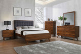 Robyn Dark Walnut Wood Full Platform Bed - Ornate Home