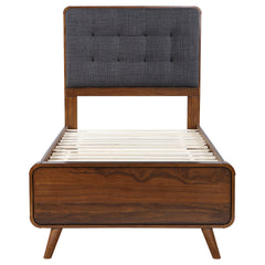 Robyn Dark Walnut Wood Twin Platform Bed - Ornate Home