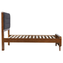Robyn Dark Walnut Wood Twin Platform Bed - Ornate Home