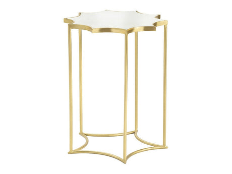 Robyn Gold/White Accent Table - Ornate Home