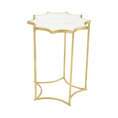 Robyn Gold/White Accent Table - Ornate Home