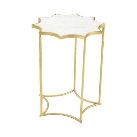 Robyn Gold/White Accent Table - Ornate Home