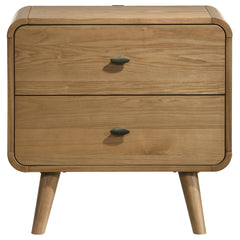 Robyn Light Ash 2-drawer Nightstand Bedside Table - Ornate Home