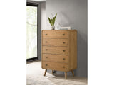 Robyn Light Ash 5-drawer Bedroom Chest of Drawers - Ornate Home