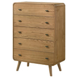 Robyn Light Ash 5-drawer Bedroom Chest of Drawers - Ornate Home