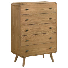 Robyn Light Ash 5-piece Twin Bedroom Set - Ornate Home
