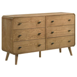 Robyn Light Ash 6-drawer Bedroom Dresser - Ornate Home
