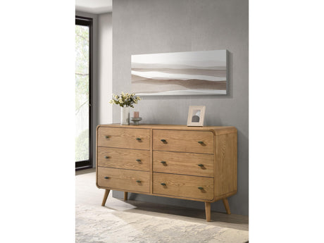 Robyn Light Ash 6-drawer Bedroom Dresser - Ornate Home