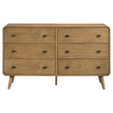 Robyn Light Ash 6-drawer Bedroom Dresser - Ornate Home