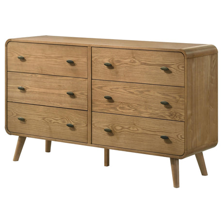 Robyn Light Ash 6-drawer Bedroom Dresser - Ornate Home
