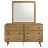 Robyn Light Ash 6-drawer Bedroom Dresser and Mirror - Ornate Home