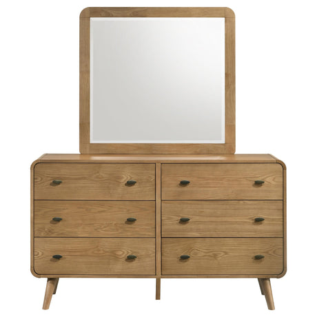 Robyn Light Ash 6-drawer Bedroom Dresser and Mirror - Ornate Home