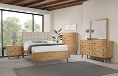 Robyn Light Ash Wood Full Platform Bed - Ornate Home