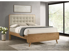 Robyn Light Ash Wood Queen Platform Bed - Ornate Home