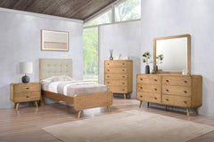 Robyn Light Ash Wood Twin Platform Bed - Ornate Home