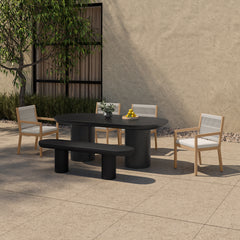 Rocca Black Bench - Ornate Home