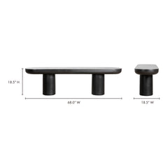 Rocca Black Bench - Ornate Home