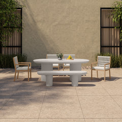 Rocca Cream Dining Table - Ornate Home