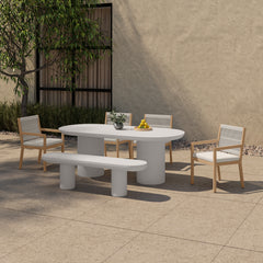 Rocca Cream Dining Table - Ornate Home