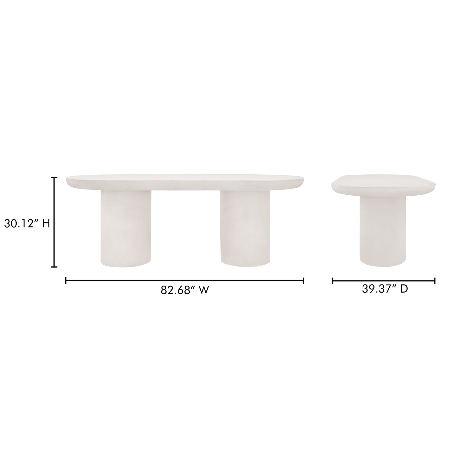 Rocca Cream Dining Table - Ornate Home