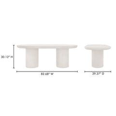 Rocca Cream Dining Table - Ornate Home