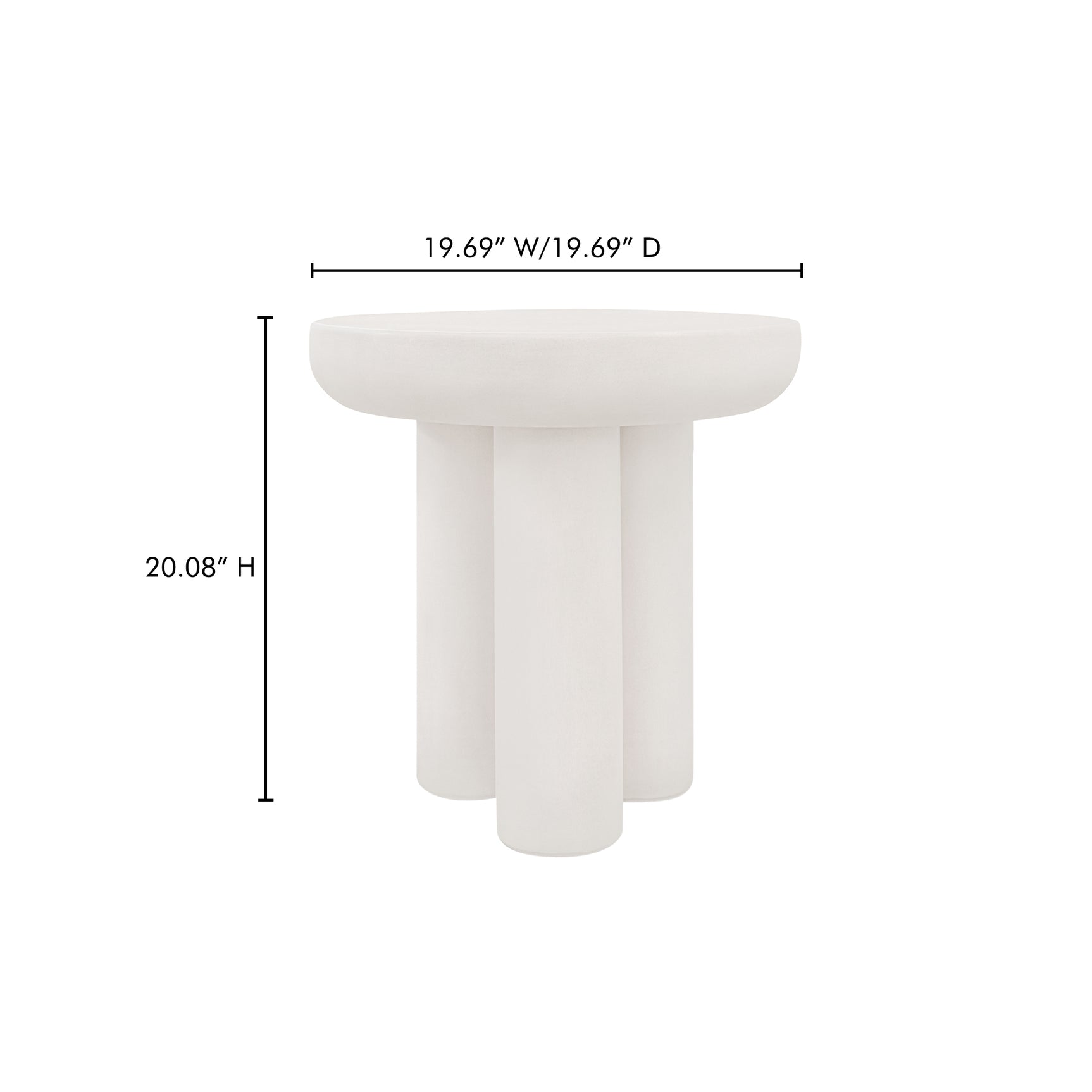 Rocca Cream Side Table - Ornate Home