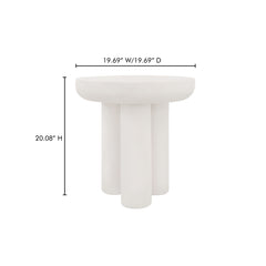 Rocca Cream Side Table - Ornate Home