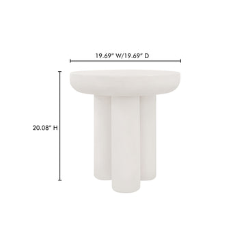 Rocca Cream Side Table - Ornate Home