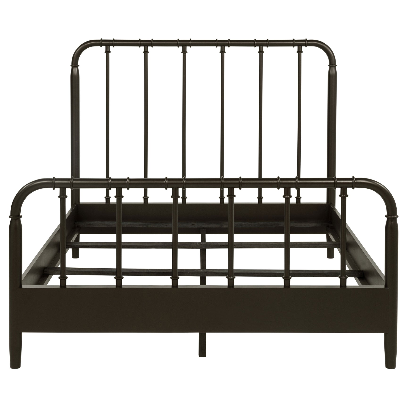 Rocco Dark Bronze All Wood Water Pipe Open Frame Queen Bed - Ornate Home