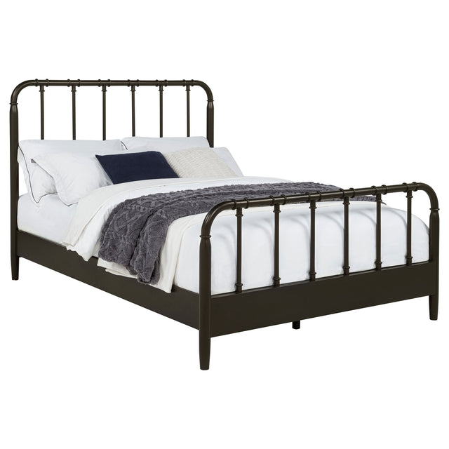 Rocco Dark Bronze All Wood Water Pipe Open Frame Twin Bed - Ornate Home