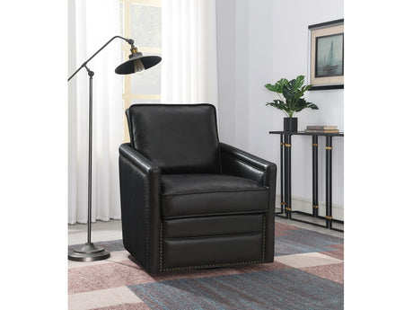 Rocha Black  Swivel Chair W/Glider - Ornate Home