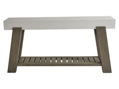 Rochelle Quarry/Weathered Teak Outdoor Console Table - Ornate Home