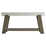Rochelle Quarry/Weathered Teak Outdoor Console Table - Ornate Home