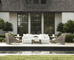 Rochelle Weathered Teak Outdoor Cocktail Table - Ornate Home