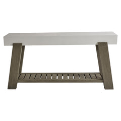 Rochelle Weathered Teak Outdoor Console Table - Ornate Home